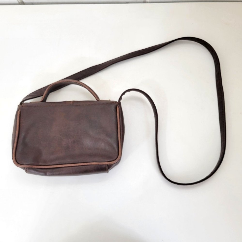 Jackson Brown Faux Leather Crossbody Bag - Picture 3 of 7